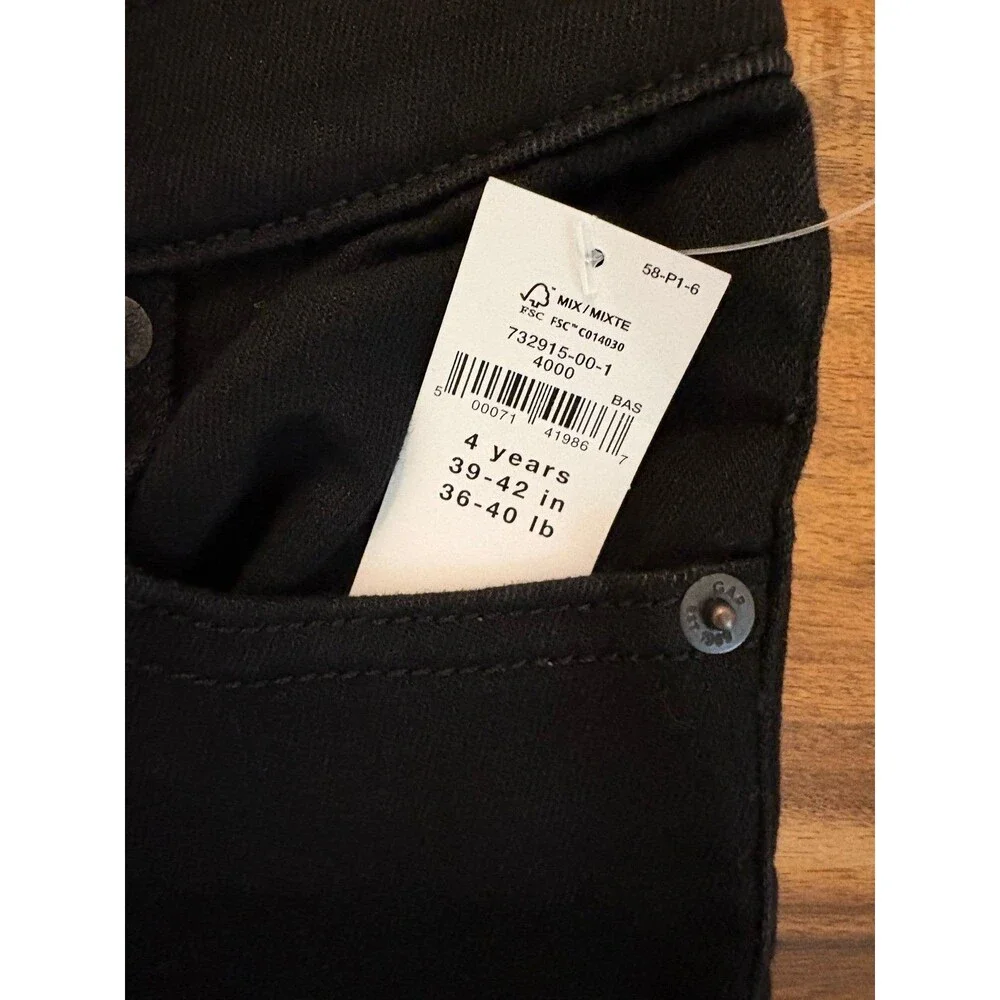 NWT Baby Gap Skinny Jeans, Black, Size 4T